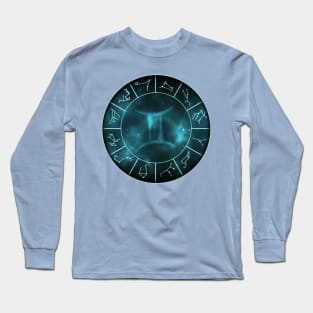 Gemini Zodiac Symbol Long Sleeve T-Shirt